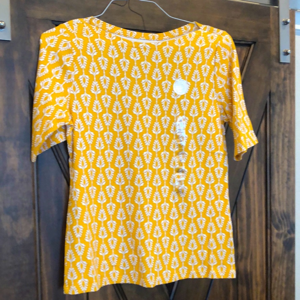 Glittery mustard yellow Charter Club Luxury top.